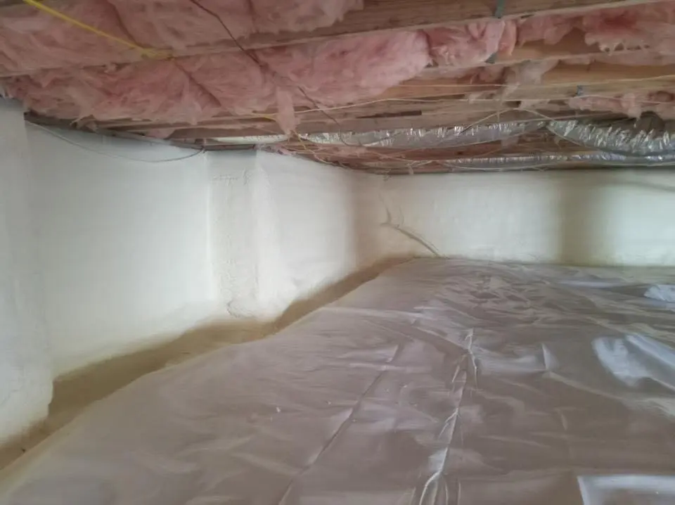 Crawl space encapsulation with closed-cell spray foam for Attic Insulation in White City